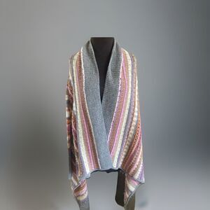 Kuna Baby Alpaca Hi/low Multi Pastel Sweater Shawl Jacket